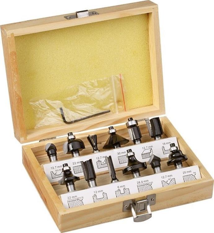 KWB - Bovenfrees Set - 8mm - 12-delig