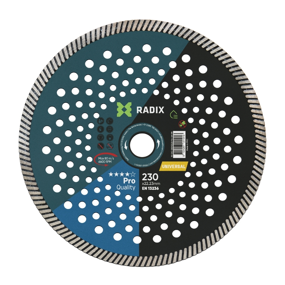 Radix - Universele diamantschijf - 230 x 22,23 mm - Turbo - Pro