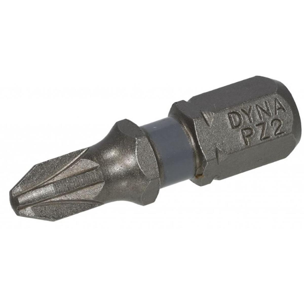 Dynaplus - Schroefbit - Pozidrive2 - 25mm - Grijs (10 stuks)