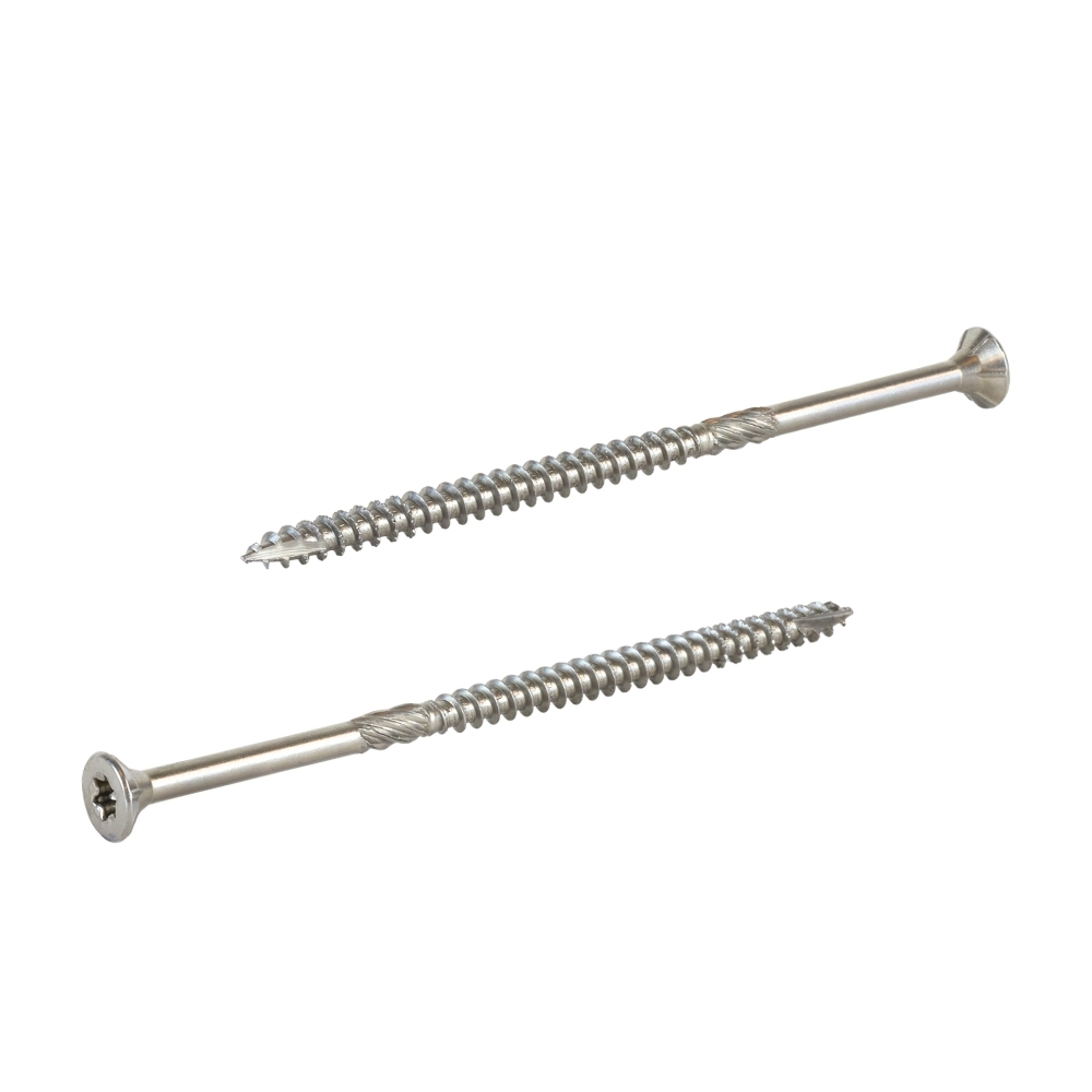 Radix Torx 30 Spaanplaatschroef - Platkop + Snijpunt - 6,0 x 120mm/70 - RVS - Deeldraad (100 stuks)