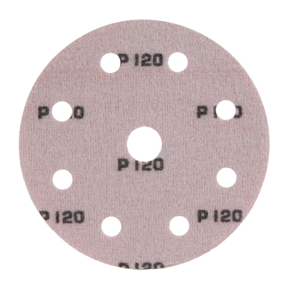 Radix - Schuurschijf - Pro - Klittenband 125 mm - P120 – 9 stofgaten (50 stuks)