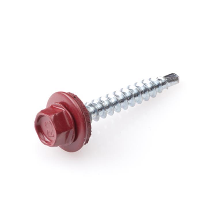 Dak & Gevel - Profielplaatschroef - 4,8 x 35mm - Verzinkt - Voldraad - Rood (200 stuks) Dak & Gevel - Profielplaatschroef - 4,8 x 35mm - Verzinkt - Voldraad - Rood (200 stuks)