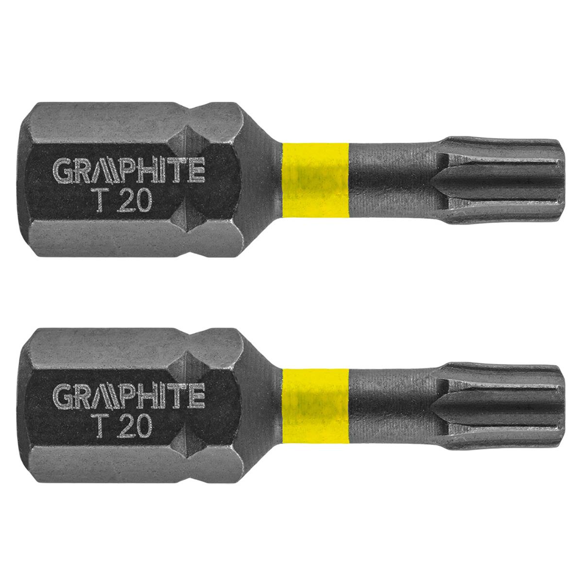 GRAPHITE - IMPACT - Schroefbit box - TX20 - 25mm (20 stuks)