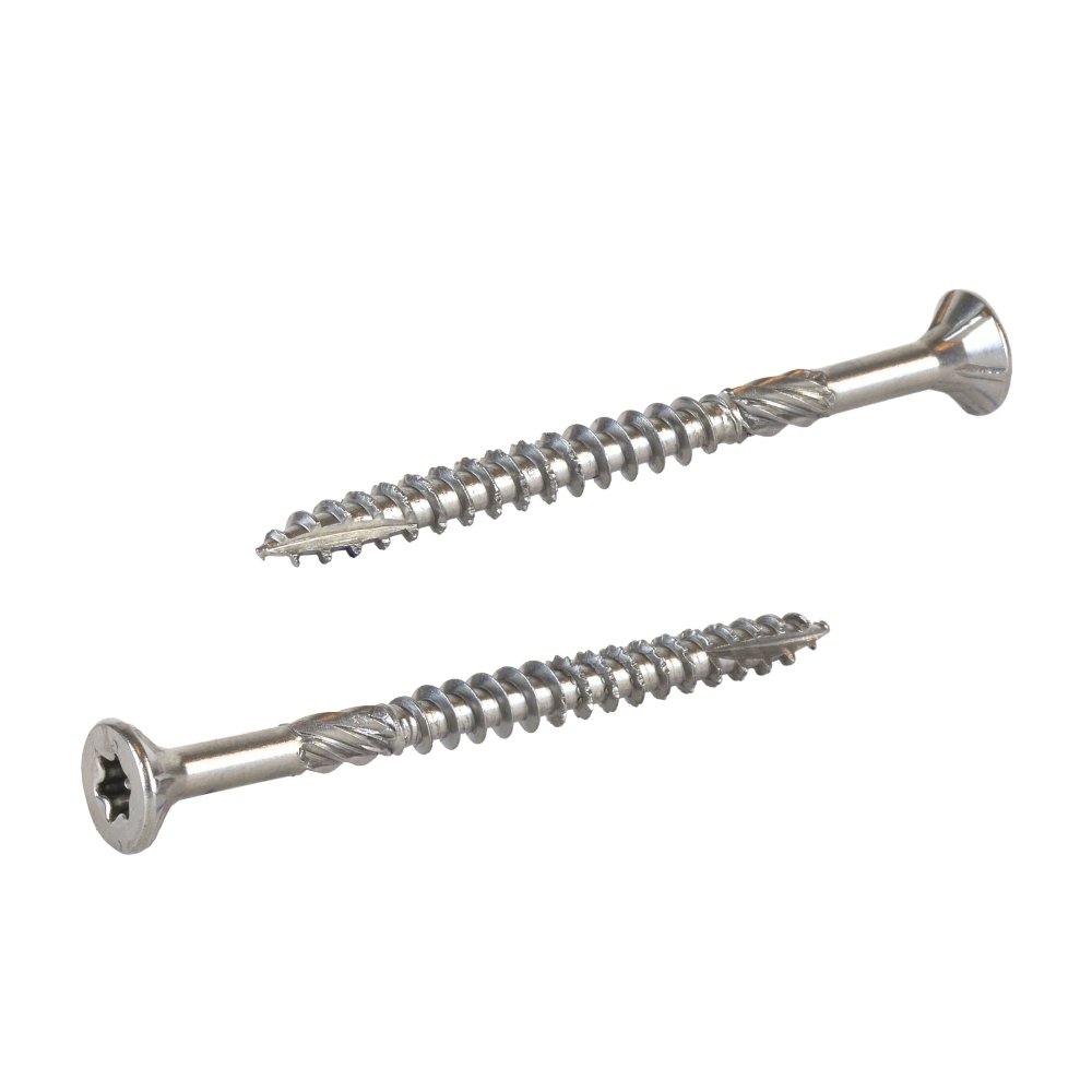 Radix Torx 20 Spaanplaatschroef - Platkop + Snijpunt - 4,0 x 50mm/30 - RVS - Deeldraad (200 stuks)