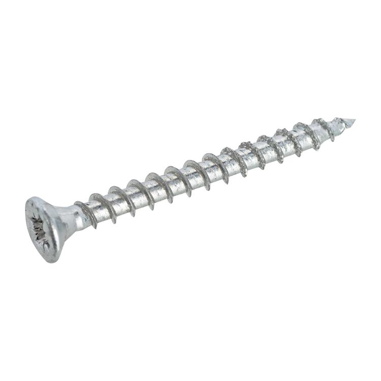 Dynaplus - Unischroef - POZI platkop - Pozidrive1 - 3 x 20 mm - Verzinkt - Voldraad (200 stuks)