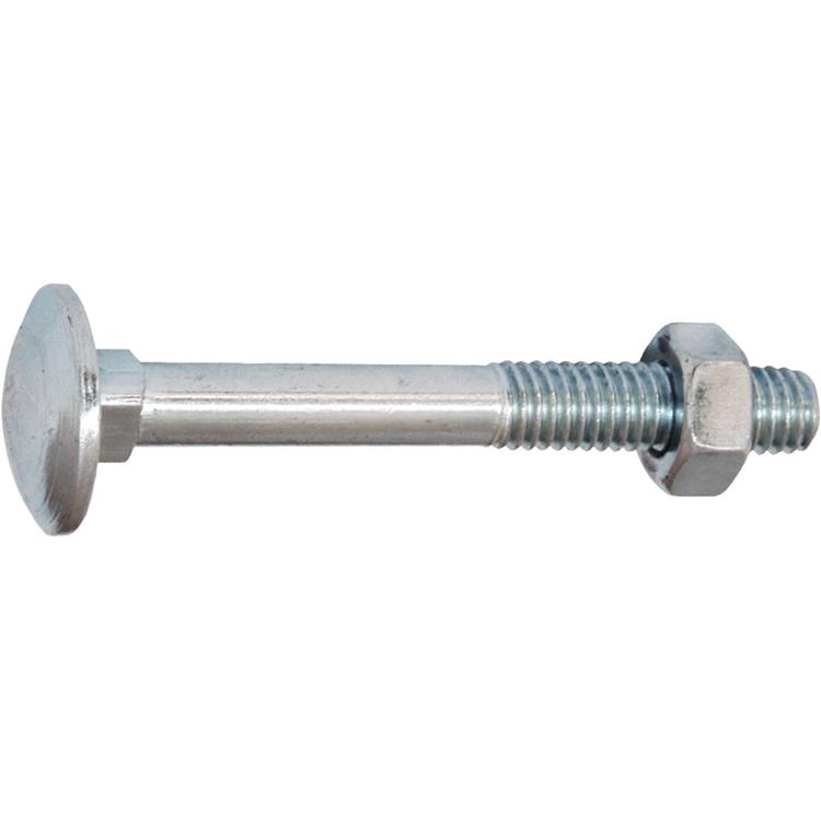 Slotbout - M8 x 140 mm - DIN603/555 - Verzinkt (50 stuks)