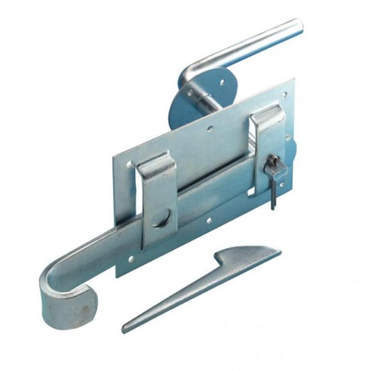 Boerenklinkstel - Voor tuinpoort - 85 x 120 mm - Verzinkt (1 stuk) Boerenklinkstel - Voor tuinpoort - 85 x 120 mm - Verzinkt (1 stuk)