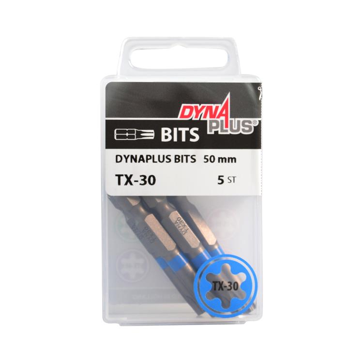 Dynaplus - Schroefbit - Torx 30 - 50mm - Blauw (5 stuks)