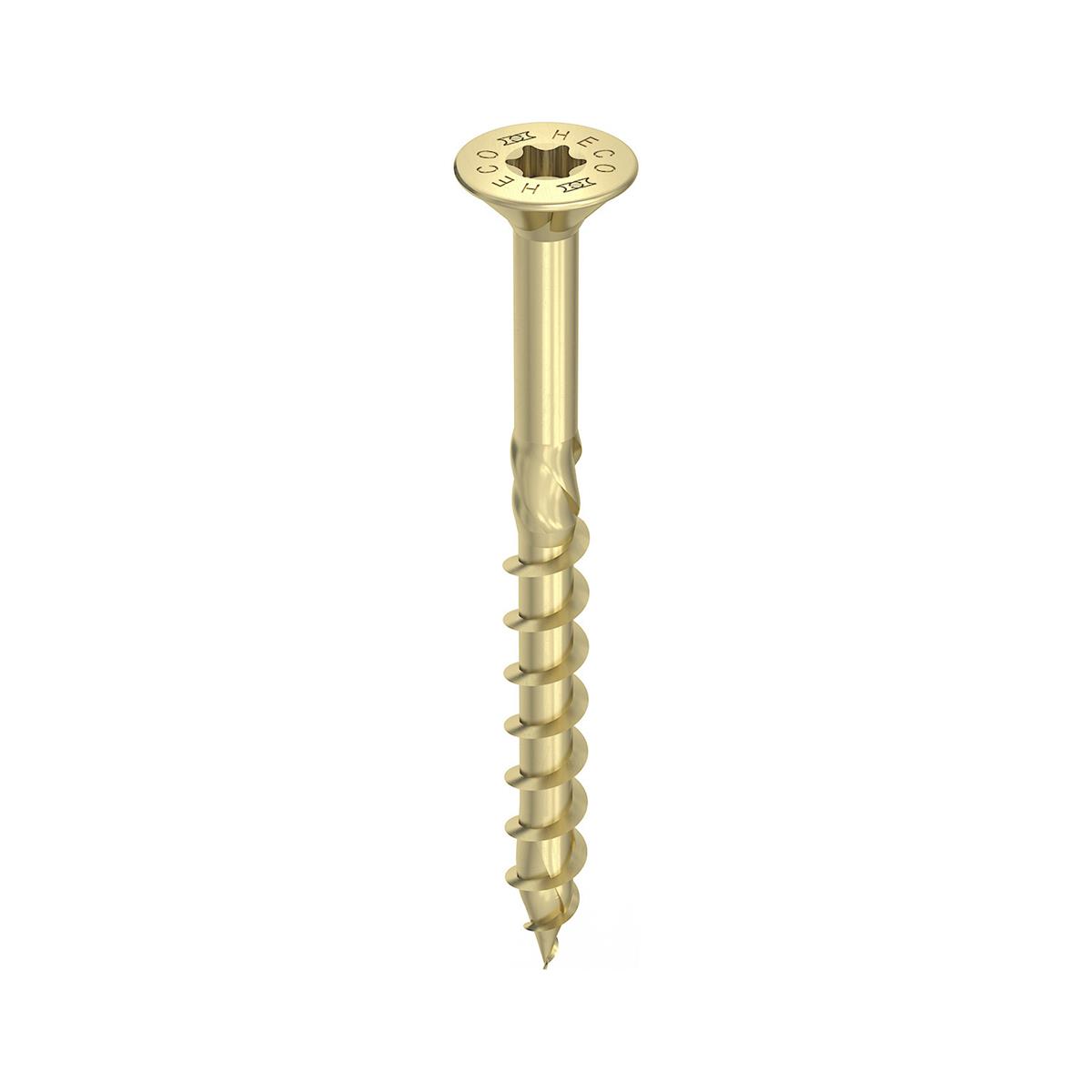 Heco -Topix-Plus schroeven - Torx 20 - 4 x 40mm - Deeldraad - Geel verzinkt (20 stuks)