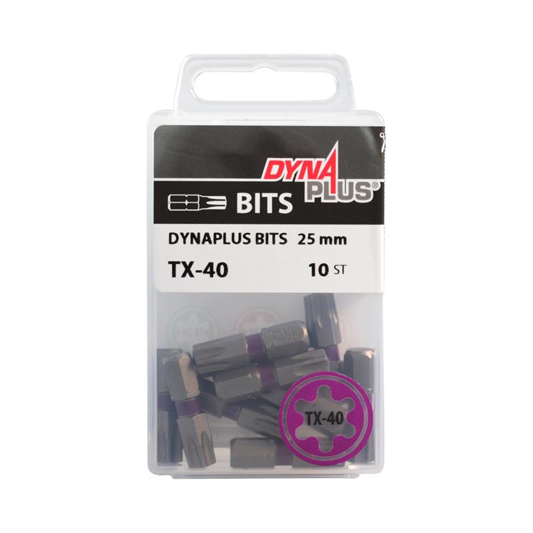 Dynaplus - Schroefbit - Torx 40 - 25mm - Paars (10 stuks)