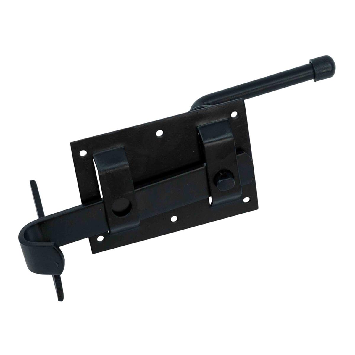 Boerenklinkstel - Voor tuinpoort - 85 x 120 mm - Zwart (1 stuk) Boerenklinkstel - Voor tuinpoort - 85 x 120 mm - Zwart (1 stuk)