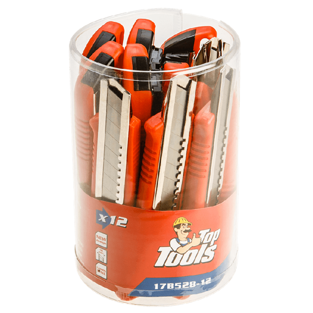 TOPEX - Afbreekmessenbox - 18mm (12 stuks in box)