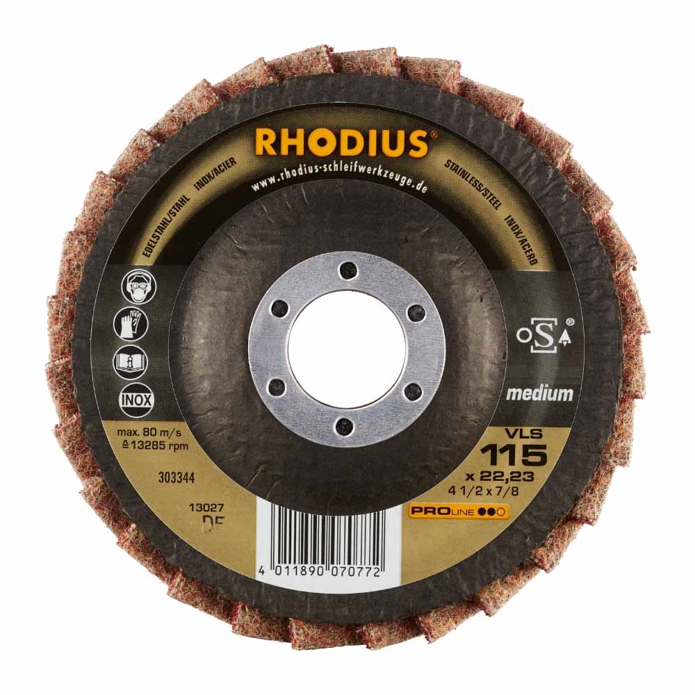 Rhodius - Vlieslamellenschijf - Medium - Pro - 115 x 22,23 mm - VLS