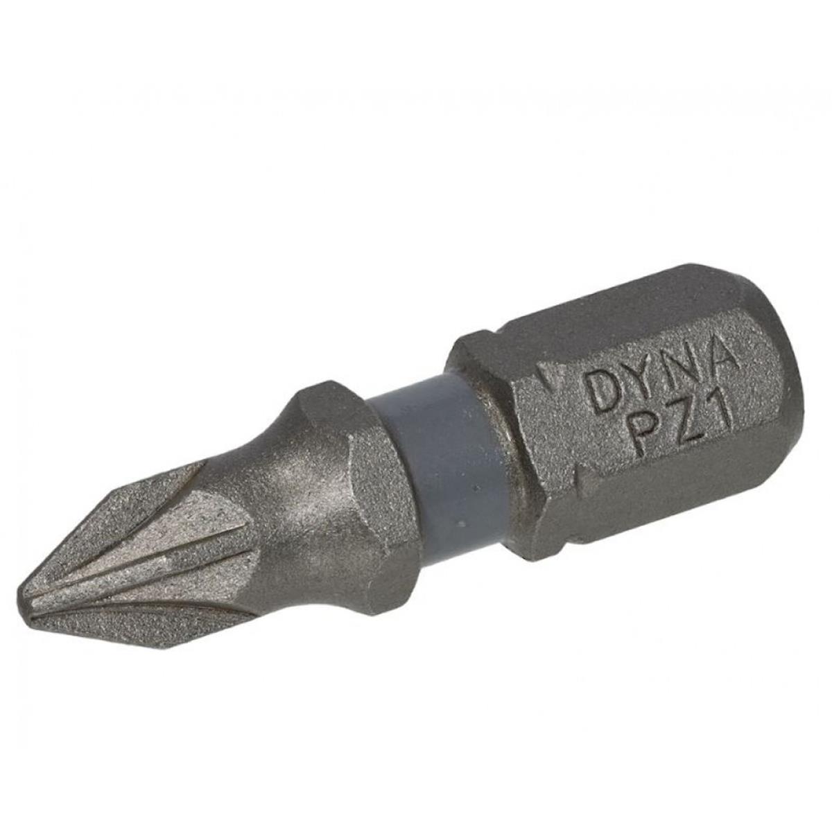 Dynaplus - Schroefbit - Pozidrive1 - 25mm - Grijs (10 stuks)