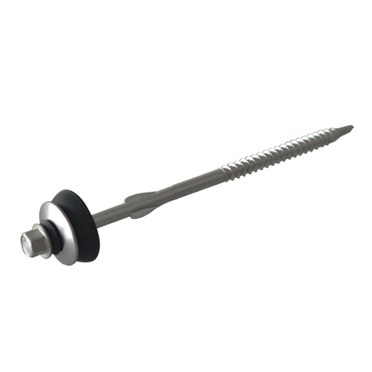 Dak & Gevel - Golfplaatbout - 6,5 x 130mm - RVS - Deeldraad (100 stuks)