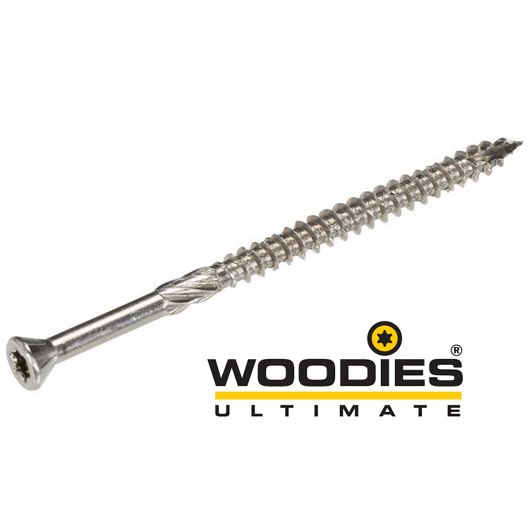 Woodies - Vlonderschroeven - Torx 25 Platverzonken kop - 5 x 50mm - Deeldraad - RVS-410 (200 stuks) Woodies - Vlonderschroeven - Torx 25 Platverzonken kop - 5 x 50mm - Deeldraad - RVS-410 (200 stuks)