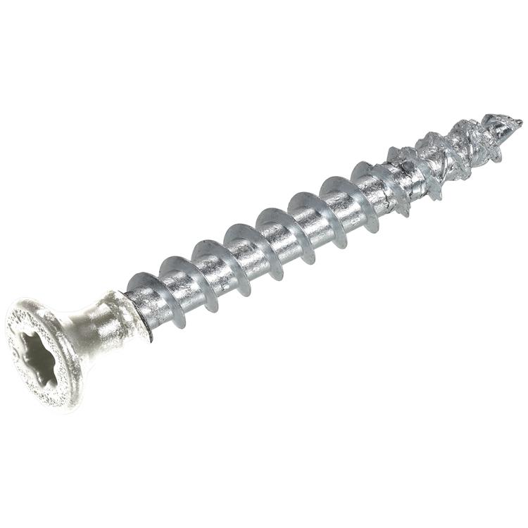 Dynaplus - Beslagschroef - Torx 20 - 4 x 40mm - Verzinkt - Voldraad - Witte kop (200 stuks)