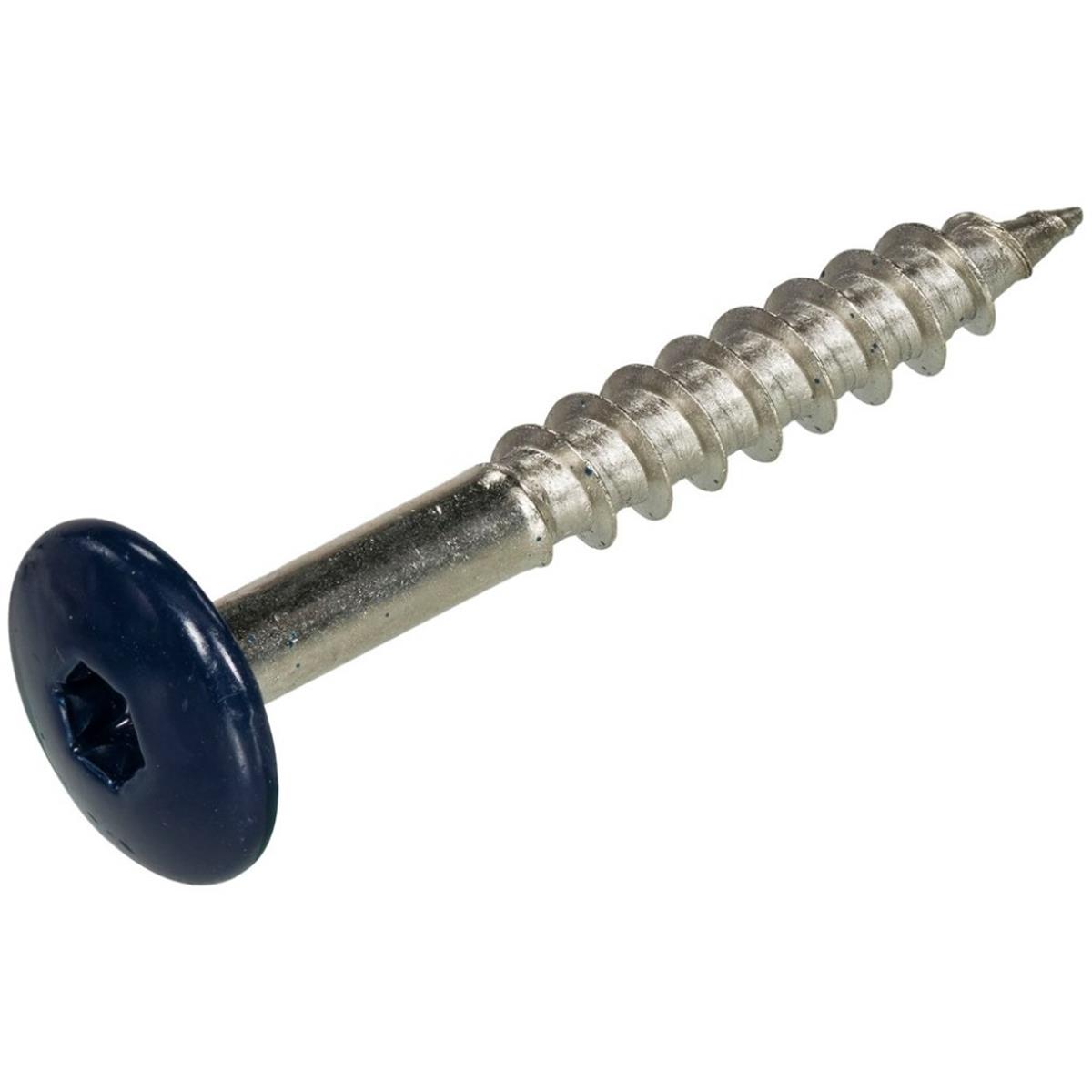 Schroeven voor montage Trespa platen Torx 20 - 4,8 x 25 mm - RVS - Deeldraad - Staalblauw RAL 5011 (100 stuks) Schroeven voor montage Trespa platen Torx 20 - 4,8 x 25 mm - RVS - Deeldraad - Staalblauw RAL 5011 (100 stuks)