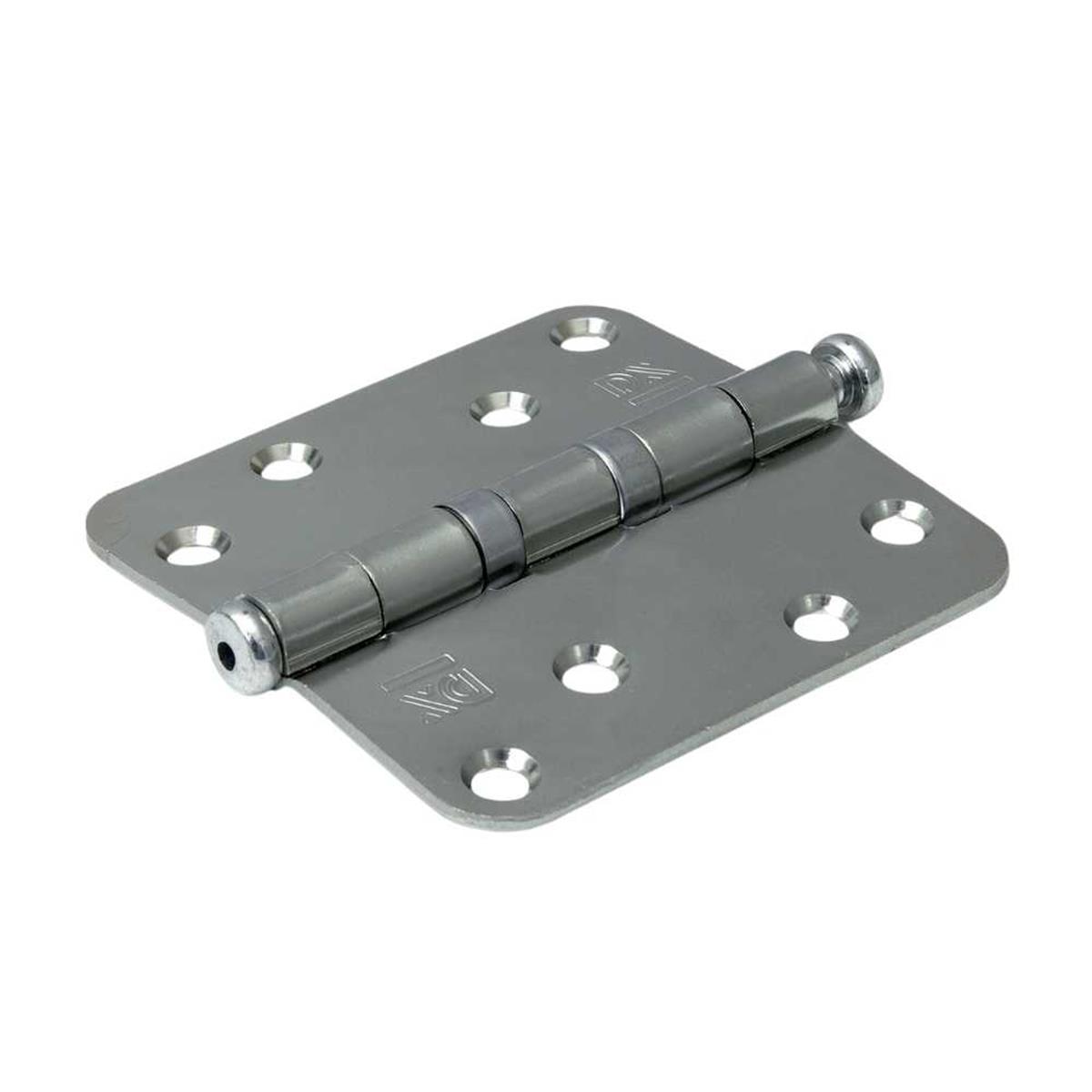 Kogellagerscharnier - Ronde hoeken - 89x89mm - Verzinkte pen - Staal - Verzinkt