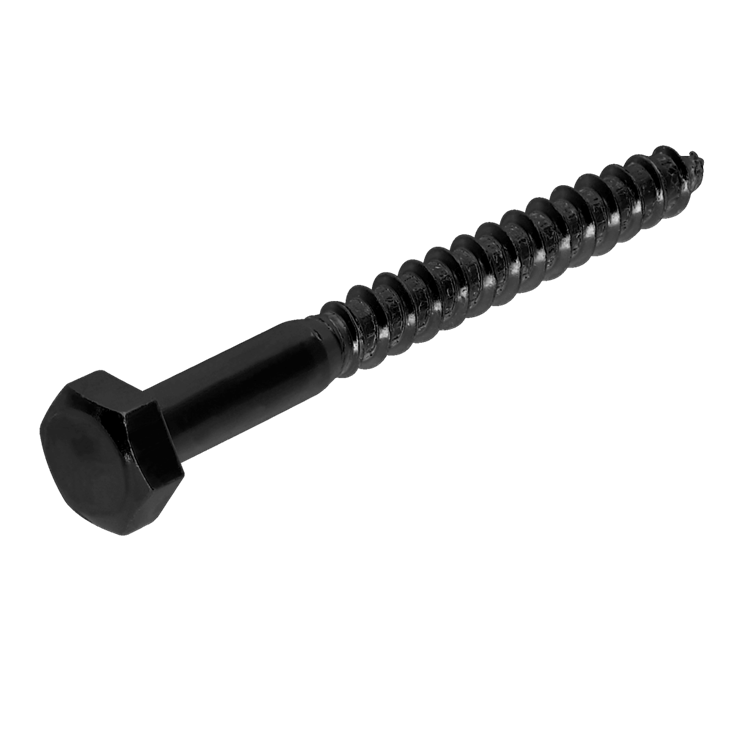 Blackline - Houtdraadbout - DIN603 - M8 x 40mm - Zwart (25 stuks)