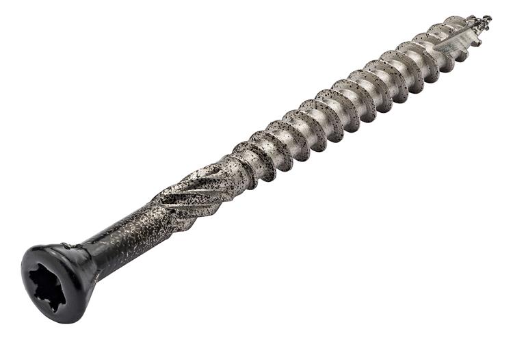 Potdeksel/Tuinhout schroeven - Torx 25 zwarte kop - 5x60mm - RVS-410 - RAL 9005 - Deeldraad (100 stuks)