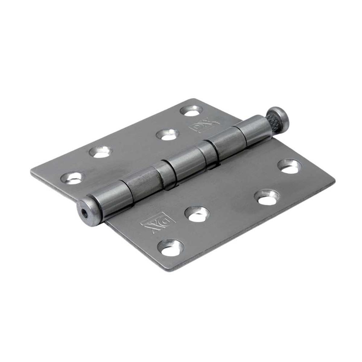 Kogellagerscharnier - Rechte hoeken - 89x89mm - RVS pen - RVS Geborsteld Kogellagerscharnier - Rechte hoeken - 89x89mm - RVS pen - RVS Geborsteld