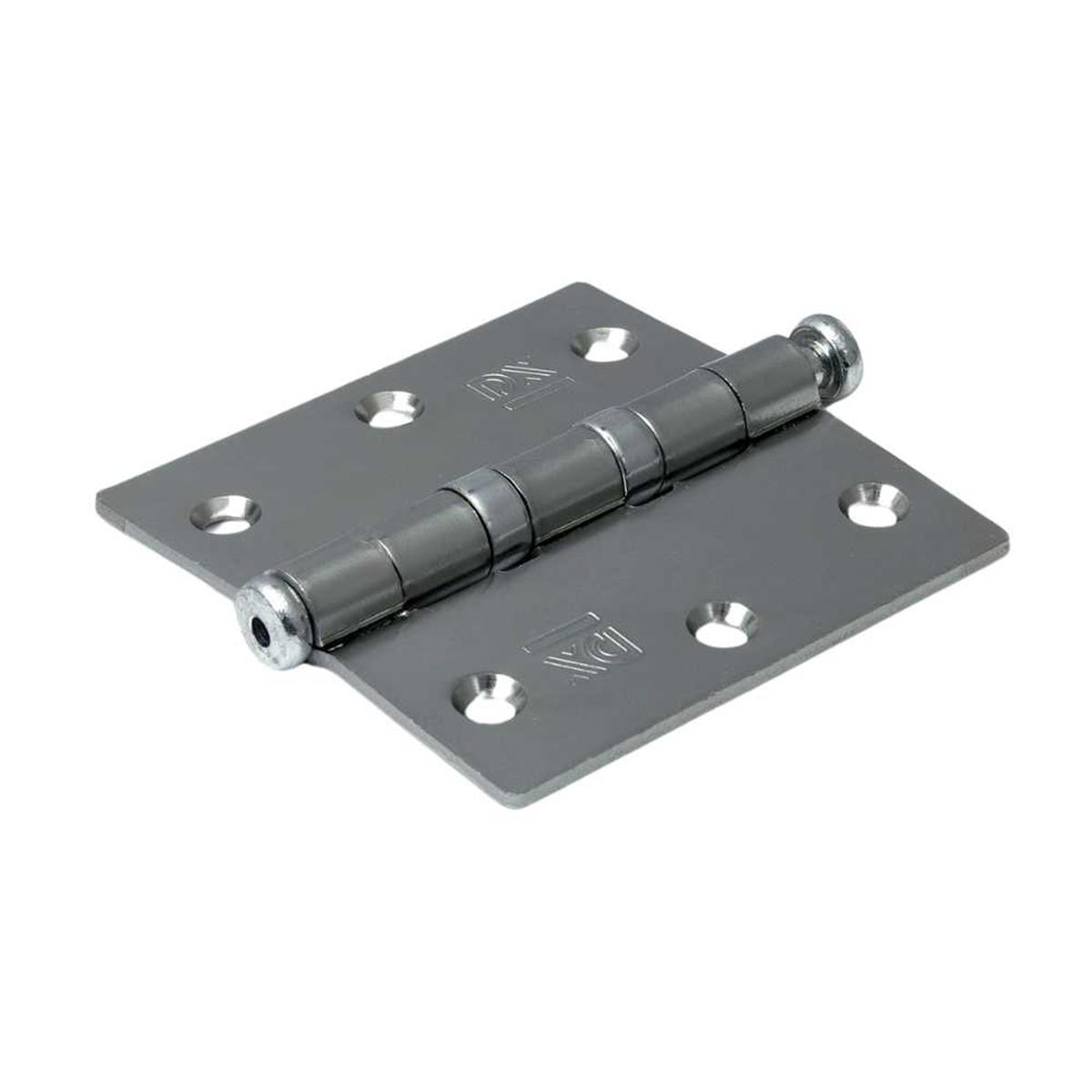 Kogellagerscharnier - Rechte hoeken - 76x76mm - RVS pen - RVS Geborsteld