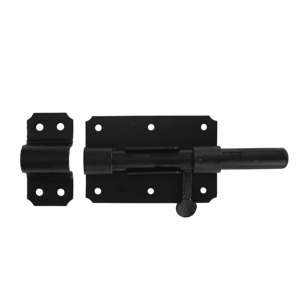 Plaatgrendel - Zwaar - 100 x 80 mm - Zwart (1 stuk) Plaatgrendel - Zwaar - 100 x 80 mm - Zwart (1 stuk)