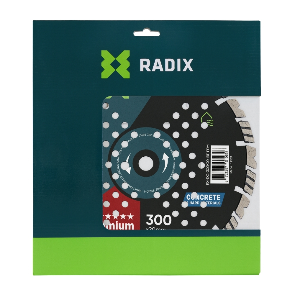 Radix - Diamantschijf voor beton - 300 x 20 mm - Premium