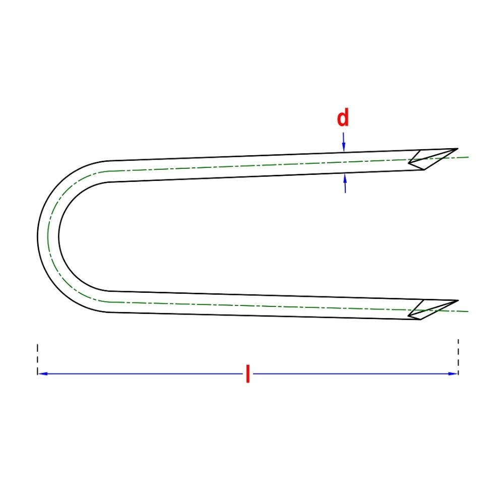 Draadkrammen - Verzinkt - 3,0 x 30mm (1 kg)