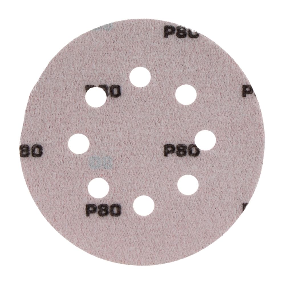 Radix - Schuurschijf - Pro - Klittenband 125 mm - P80 – 8 stofgaten (10 stuks)