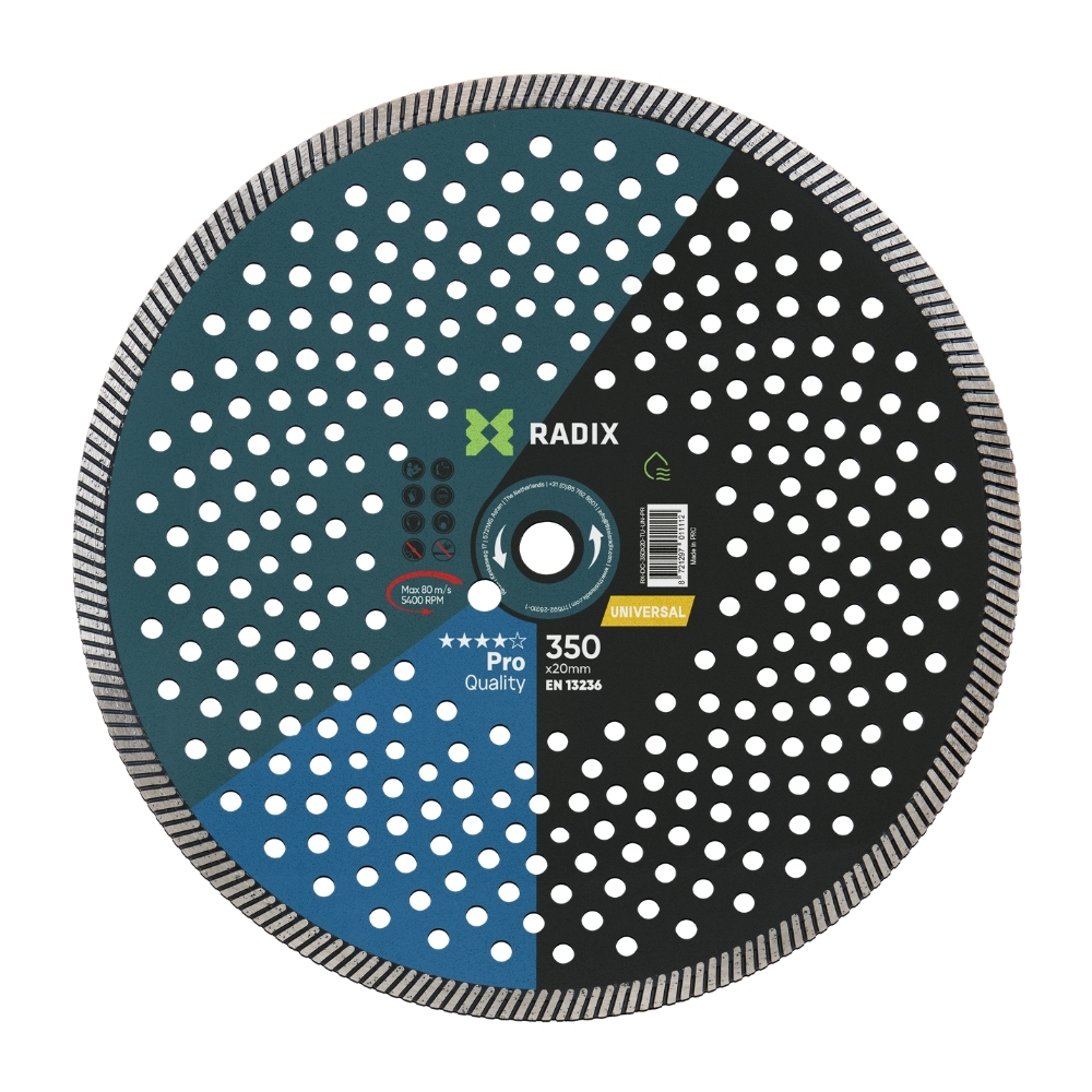 Radix - Universele diamantschijf - 350 x 20 mm - Turbo - Pro