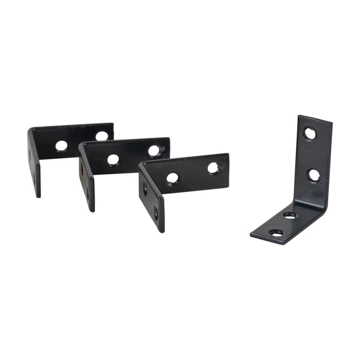 Stoelhoek - 40 mm - Zwart (4 stuks)
