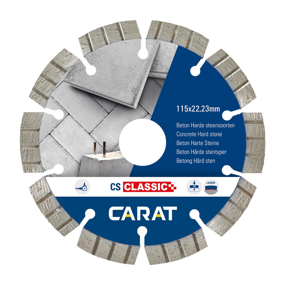 Carat - Diamantzaagblad - Haakse slijper voor beton - Ø115 - Asgat 22.23mm