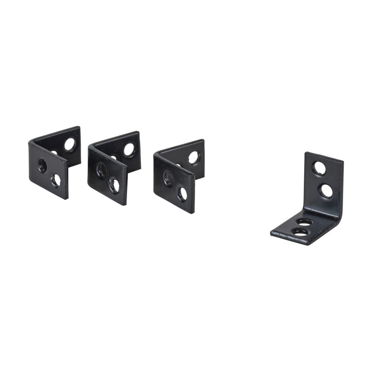 Stoelhoek - 25 mm - Zwart (4 stuks)