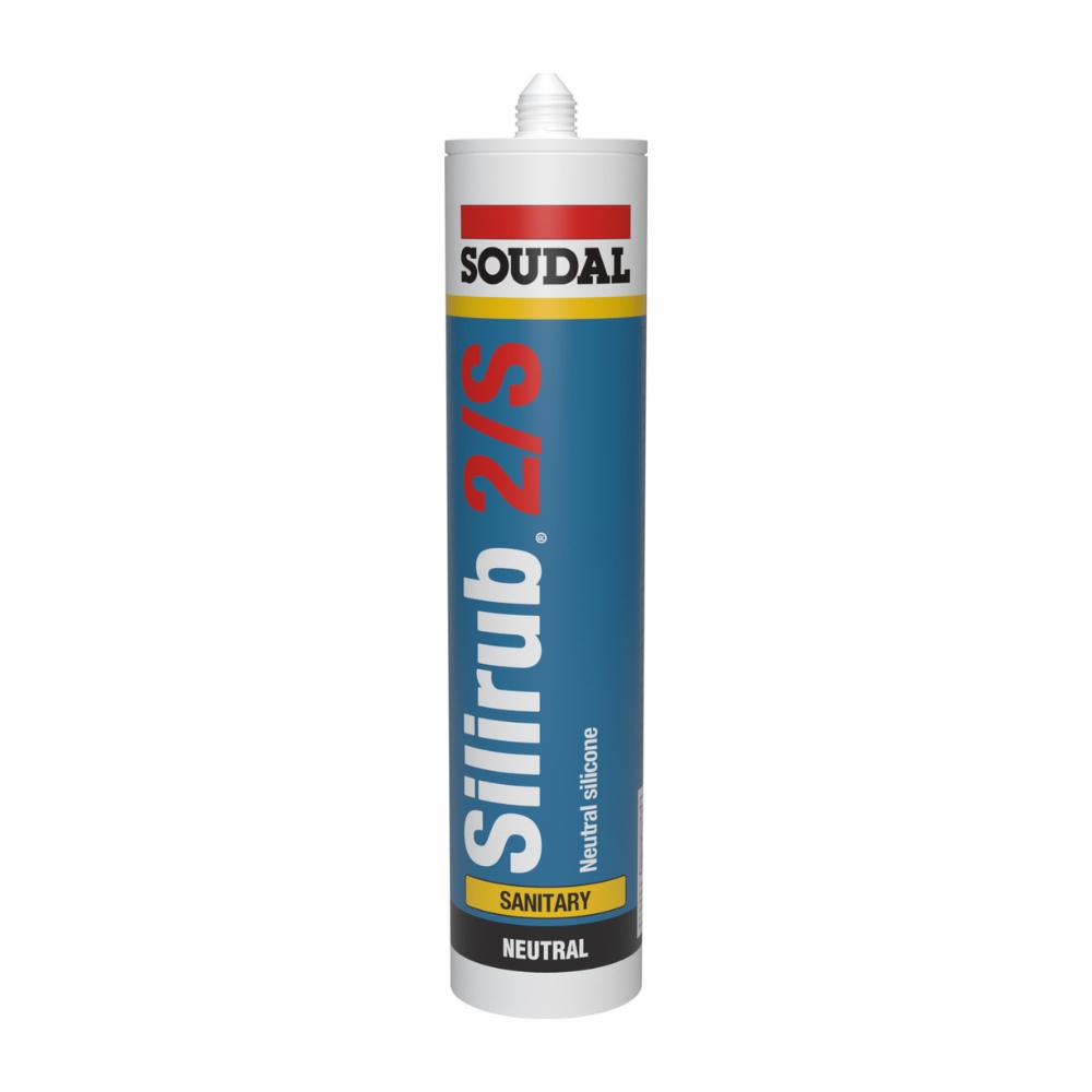 Soudal - Silirub 2s sanitairkit neutraal - Zilvergrijs Soudal - Silirub 2s sanitairkit neutraal - Zilvergrijs