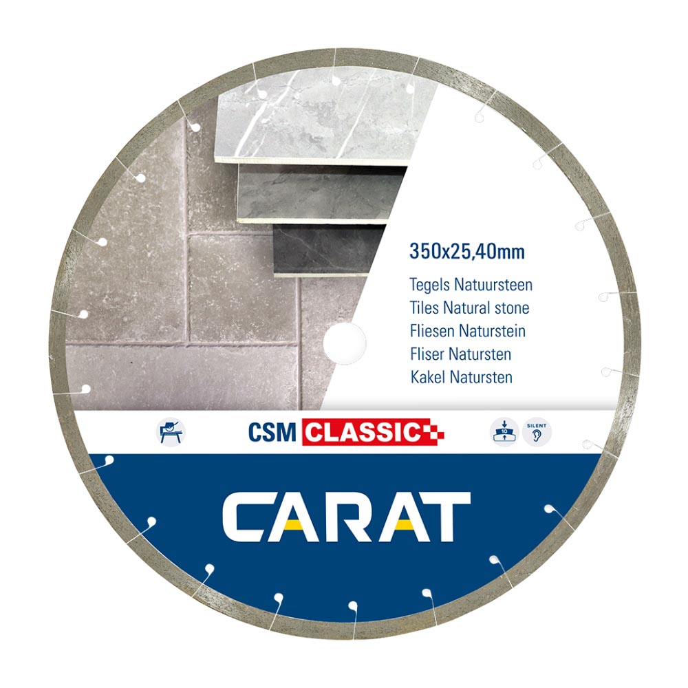 Carat - Diamantzaagblad - Tegelzaag - Ø350 - Asgat 25.40mm Carat - Diamantzaagblad - Tegelzaag - Ø350 - Asgat 25.40mm