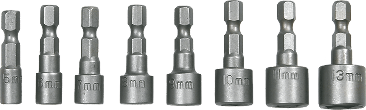 GRAPHITE - Dopbitset - 1/4'' - SW5 - 13mm - 8-delig 