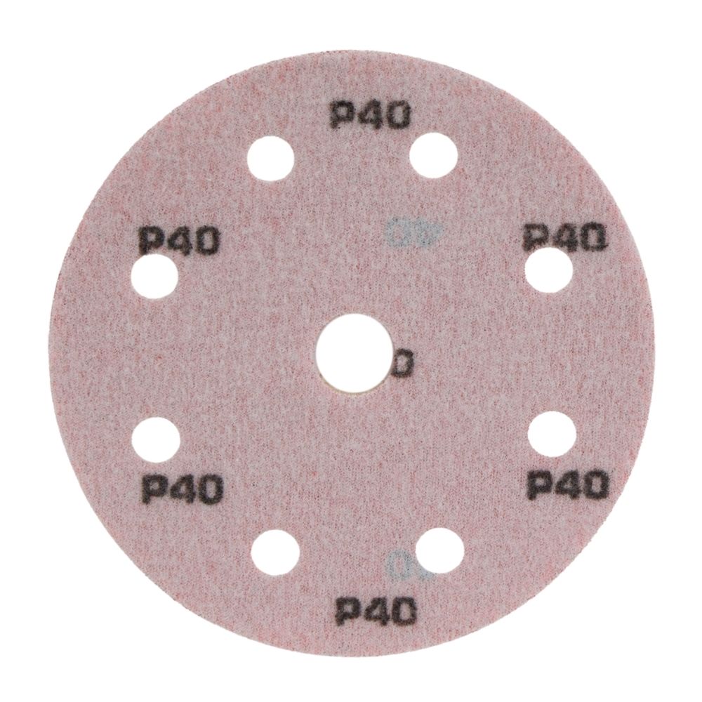 Radix - Schuurschijf - Pro - Klittenband 125 mm - P40 – 9 stofgaten (50 stuks) Radix - Schuurschijf - Pro - Klittenband 125 mm - P40 – 9 stofgaten (50 stuks)