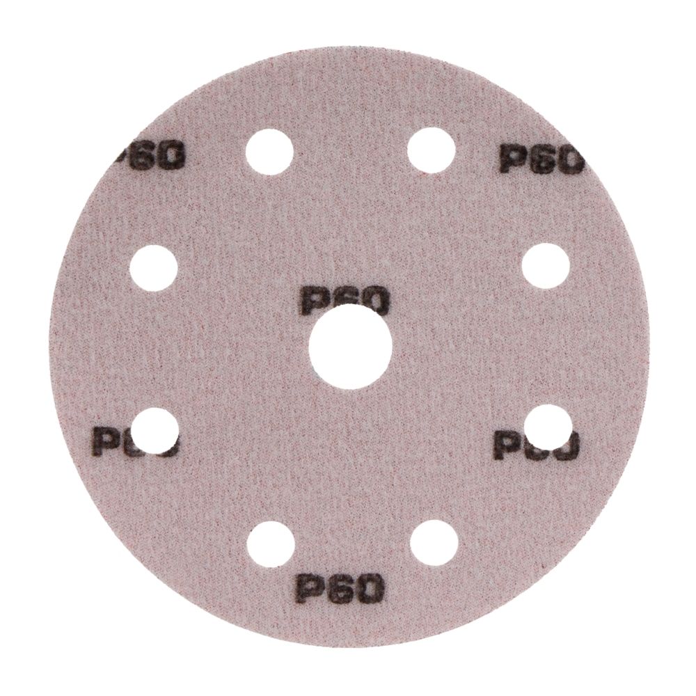 Radix - Schuurschijf - Pro - Klittenband 125 mm - P60 – 9 stofgaten (10 stuks) Radix - Schuurschijf - Pro - Klittenband 125 mm - P60 – 9 stofgaten (10 stuks)