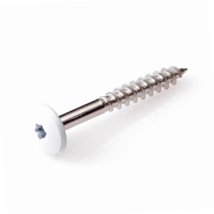 Schroeven voor montage Trespa platen - Torx 20 - 4,8x38mm - RVS - Deeldraad - Beige RAL 1013 (100 stuks)