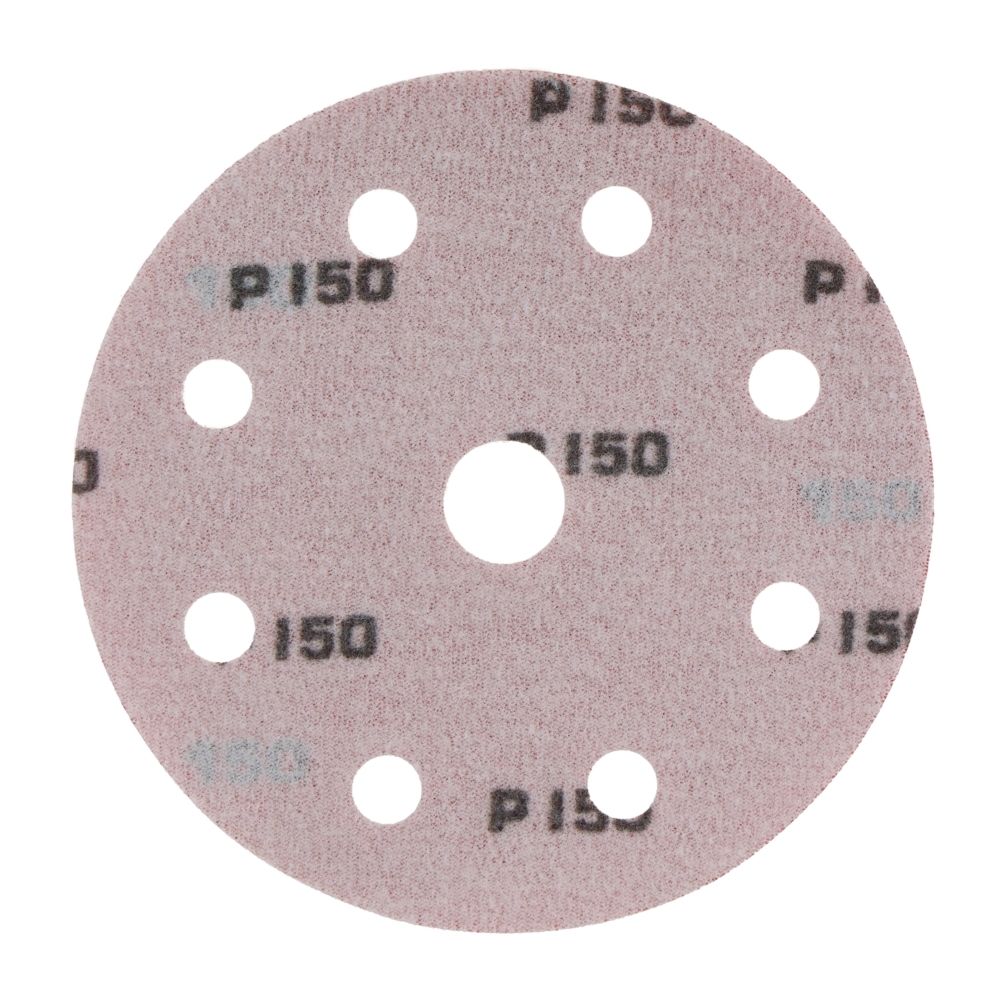 Radix - Schuurschijf - Pro - Klittenband 125 mm - P150 – 9 stofgaten (50 stuks)