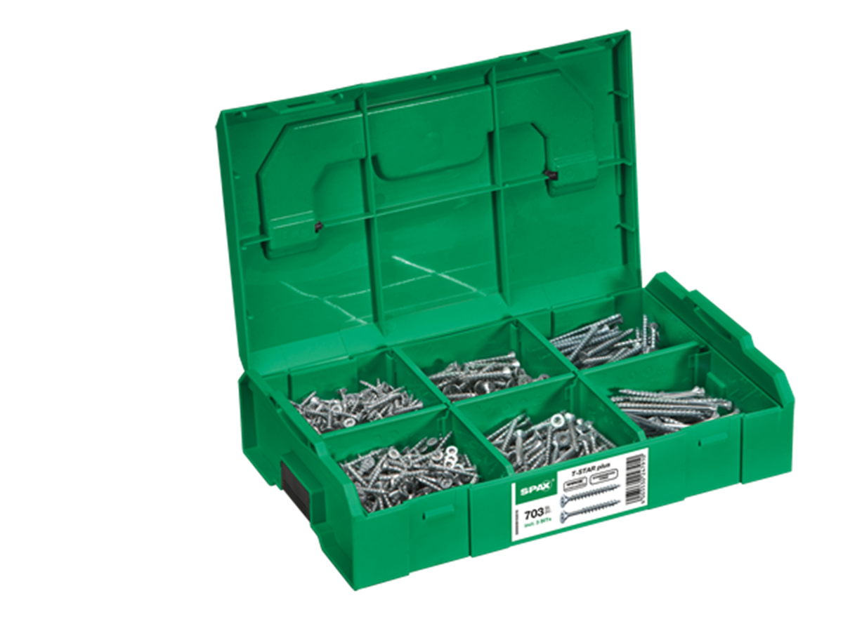 Spax - Schroeven - Torx - L-BOXX - WIROX - mini Assortimentskoffer (700 delig)