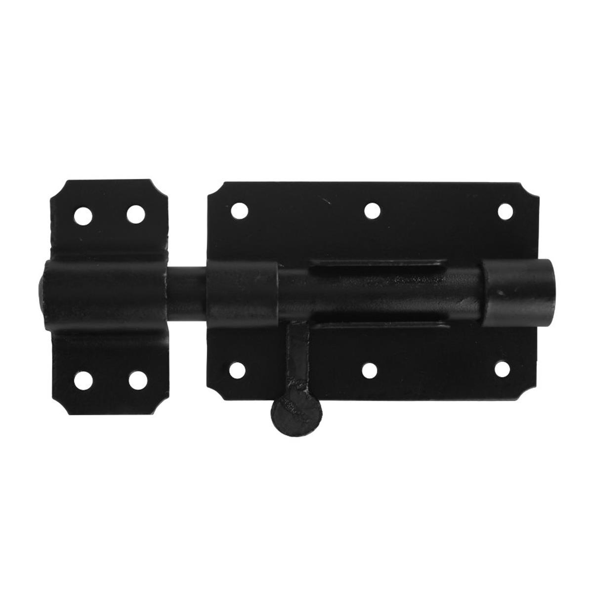 Plaatgrendel - Zwaar - 100 x 80 mm - Zwart (1 stuk)