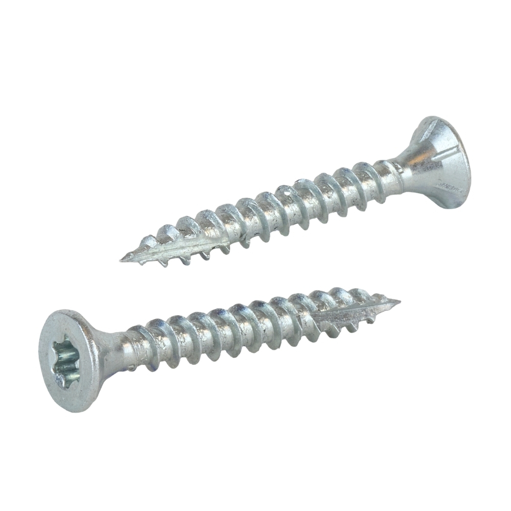 Radix Torx 20 Spaanplaatschroef - Platkop + Snijpunt - 4,0 x 30mm - Verzinkt - Voldraad (200 stuks)