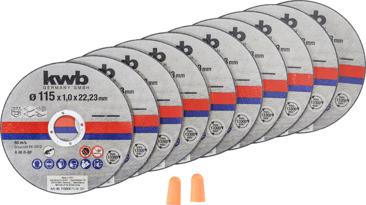 KWB - Doorslijpschijvenset - 125x1,0x22,23mm (10 stuks) KWB - Doorslijpschijvenset - 125x1,0x22,23mm (10 stuks)