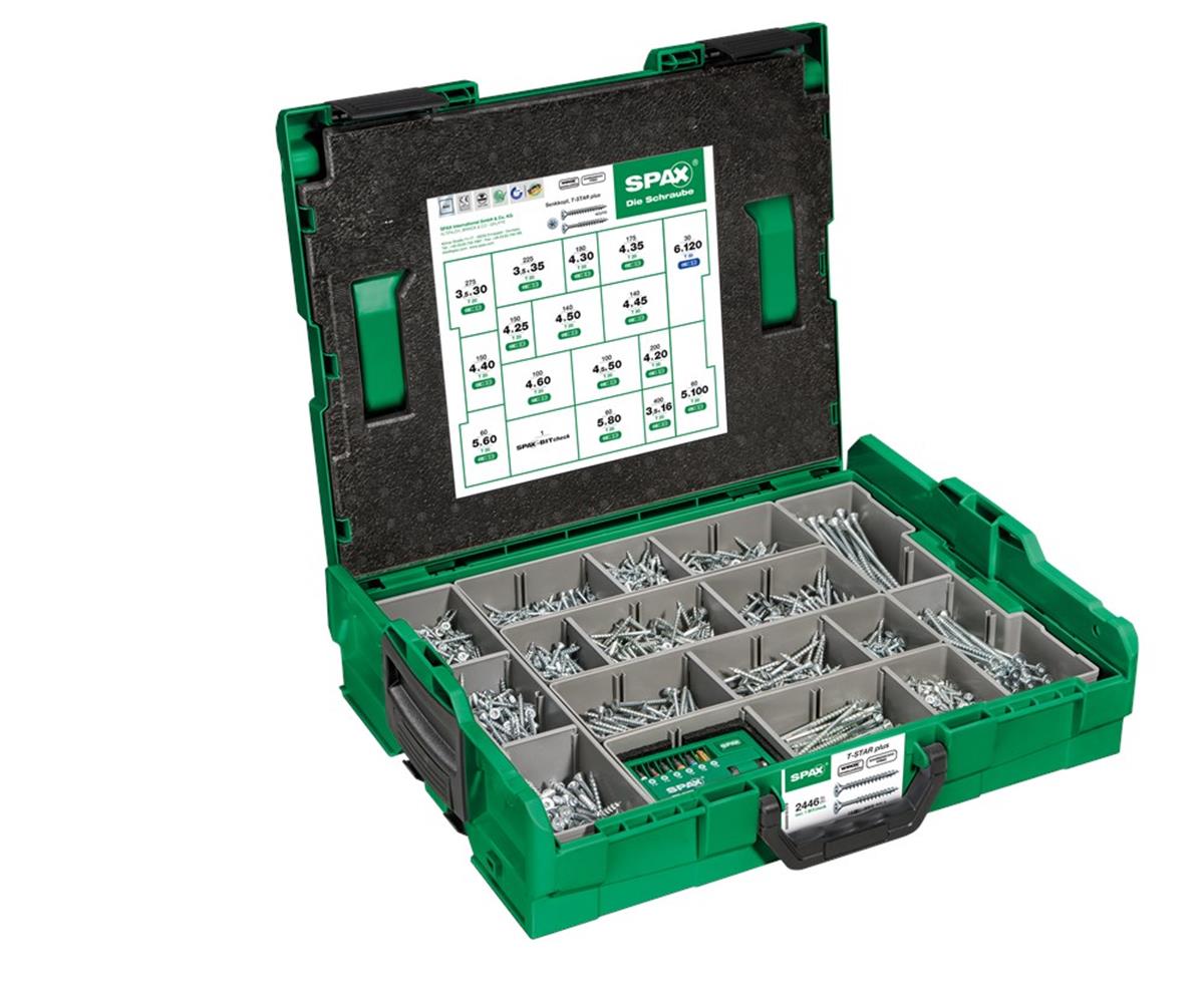 Spax - Schroeven - Torx - L-BOXX - WIROX - Assortimentskoffer (2.445 delig) Spax - Schroeven - Torx - L-BOXX - WIROX - Assortimentskoffer (2.445 delig)