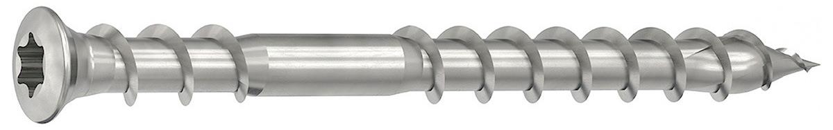 Heco Topix-Plus - RVS A2 Vlonderschroeven - Hecodrive verzonken lenskop - 5 x80mm - Deeldraad (200 stuks)