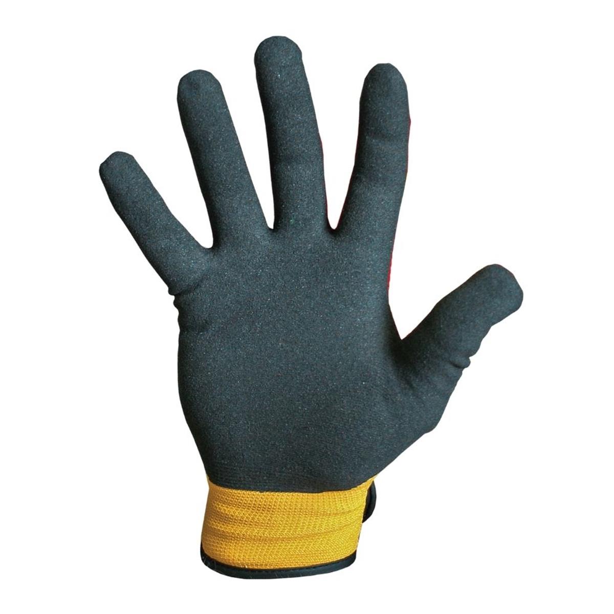 CAT - Gele Nylon Nitril Gecoate Handschoenen - Verstelbare Polsband - Maat L CAT - Gele Nylon Nitril Gecoate Handschoenen - Verstelbare Polsband - Maat L