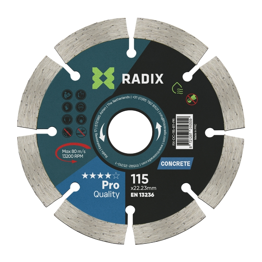 Radix - Diamantschijf voor beton - 115 mm - Pro Radix - Diamantschijf voor beton - 115 mm - Pro